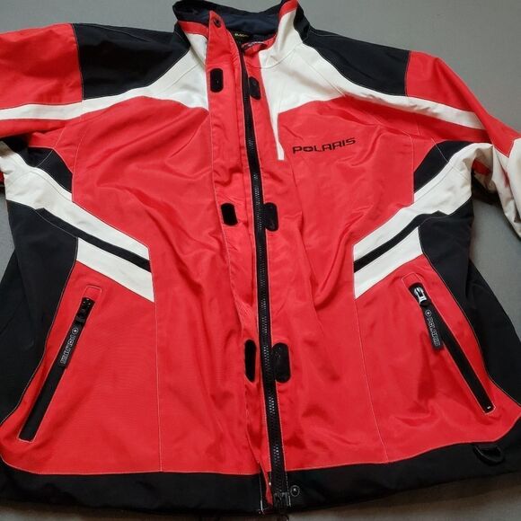Pure Polaris riding jacket, ski snow snowmobile jacket red white black men’s XXL - Picture 5 of 14